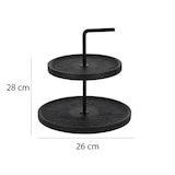 thumbnail of XEMM Etagere - Mango hout - 2 laags - ∅26 x 28 cm - Zwart