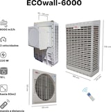 thumbnail of PARS EcoTech Climatizador evaporativo a pared ECOwall-6000, caudal de 6.000m3/h REALES + lámpara UV