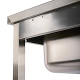 thumbnail of Romux® Évier en Acier Inoxydable avec 2 Cuves 1000x700x850 mm Démontable | Évier Industriel avec Bac | Plonge Inox Professionnelle pour Restauration