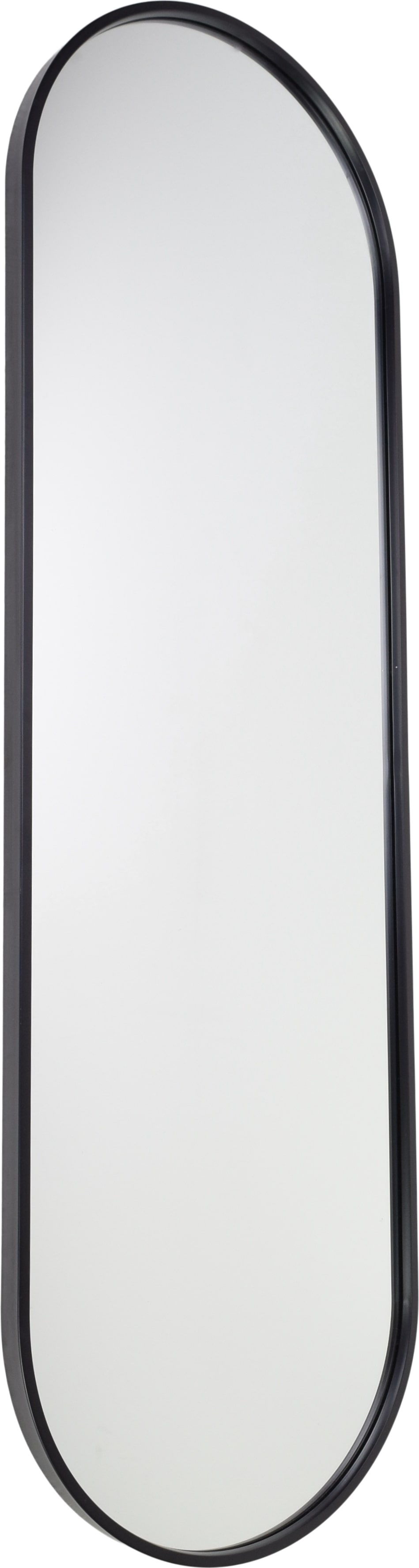 Fragix Boston Ganzkörperspiegel Oval - Schwarz - Metall - 130x40