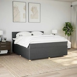 thumbnail of vidaXL Boxspringbett mit Matratze Dunkelgrau 180x200 cm Stoff