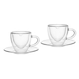 thumbnail of Tasses à café double paroi café en coeur 150ml - lot de 2