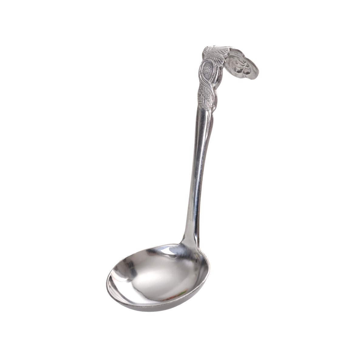 GRÄWE ostfriesischer Sahnelöffel, gebogen, groß, Rosendekor