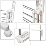 thumbnail of HOMCOM Stendibiancheria Verticale 3 Ripiani con Ruote in Acciaio Inox