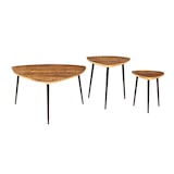thumbnail of SIT Möbel Salontafel 80 x 80 cm | driehoekig | blad 25 mm mangohout naturel | metalen frame zwart | B 80 x D 80 x H 47 cm | 14342-01 | Serie SIDNEY