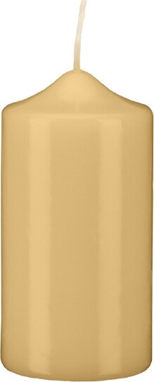 Stumpen Kerzen Beige 15 x Ø 10 cm, 6 Stück getauchte Stumpenkerzen mit Spitzkopf in RAL Qualität