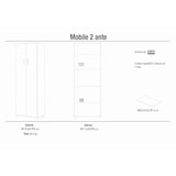 thumbnail of SARMOG ARMADIO 2 ANTE KIT L34 P62 H172 in truciolare nobilitato color bianco fiammato