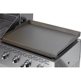 thumbnail of METRO PROFESSIONAL Barbecue Plancha à 8 brûleurs à gaz sur chariot, acier revêtu en poudre, 157 x 64 x 122 cm, puissance 30,4 kW, 4 roulettes, argent