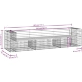 thumbnail of DELUKE® Gartenbank Gabionen INO aus Stahl 287x71x65,5cm Massivholz Douglasie Gabionenbank Gartenbank mit Sitzfläche aus Gabionen Steinkorb