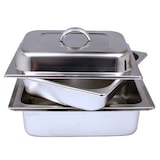 thumbnail of Chafing Dish Edelstahl Speisenwärmer 1/2  Warmhaltebehälter 4,0 Liter
