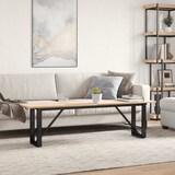 thumbnail of vidaXL Couchtisch O-Gestell 160x40x45 cm Massivholz Kiefer & Stahl