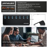 thumbnail of Primewire USB 3.2 Gen2 Hub, 7 Port Aktiver Verteiler mit Netzteil, 10 Gbit/s