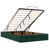 thumbnail of vidaXL Ottoman-Bett mit Matratze & LEDs Dunkelgrün 120x200 cm Samt