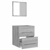 thumbnail of vidaXL Badschrank mit Spiegel Grau Sonoma 41x38,5x48 cm
