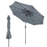 thumbnail of COSTWAY Sonnenschirm mit LED-Solarbeleuchtung, Gartenschirm mit Kurbel, beidseitig um 30° neigbar, mit 8 Streben