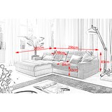 thumbnail of KAWOLA Sofá LANA Sofá rinconera pana blanco crema Recamiere izquierda