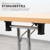 thumbnail of bümö Klapptisch weiß 138 x 69 cm klappbar & stapelbar, klappbarer Schreibtisch, Klappschreibtisch, Tisch klappbar, Klappbarer Tisch, Klapptisch