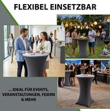 thumbnail of 2x Stehtischhusse Stretch 70 cm anthrazit Tischdecke Husse Bistrotisch Partytisch
