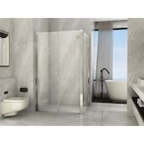 thumbnail of Box Doccia 8mm Porta Saloon Apertura Interna Esterna A Due Ante - Nova 2.0 - 100x80 - Ingresso Lato Corto