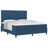 thumbnail of vidaXL Boxspringbett mit Matratze mit Kopfteil Blau 180 x 200 cm Stoff