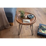 thumbnail of Couchtisch aus Sheeshamholz, Modernes Design mit Haarnadelbeinen. 45x41x40 cm | Kadima Design