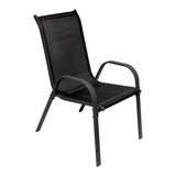 thumbnail of Outdoorstuhl Gartenstuhl Stapelstuhl Metall Anthrazit Textilen schwarz