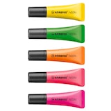 thumbnail of STABILO 8 surligneurs NEON 4 jaune + 2 vert + 1 orange + 1 rose