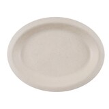 thumbnail of 50x BIO Einwegteller oval aus Zuckerrohr Natur 26x20 cm hitzebeständig kompostierbar Teller Einmalteller Wegwerfteller