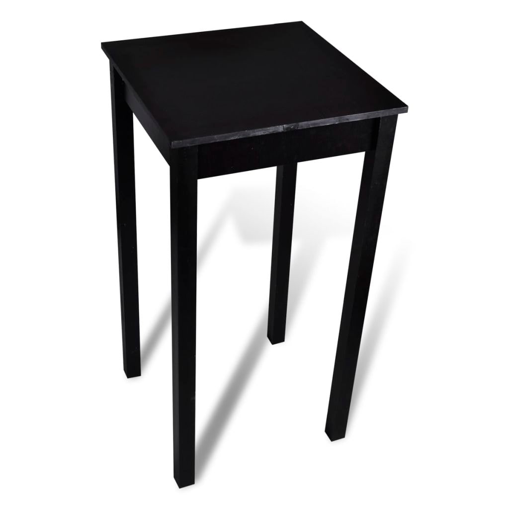 Helloshop26 - Table haute mange debout bar bistrot noir MDF 107 cm 0902116