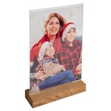 thumbnail of EXACOMPTA Porta-avvisi da tavolo con base in legno per formato A6, cod. 86258D in PMMA (acrilico) resistente ai raggi UV. Confezione da 10 pezzi.