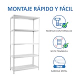 thumbnail of SimonRack Scaffale metallico con viti 1800x900x400 mm, 5 ripiani, punto di flessione 75 kg, Bianco - Advantage