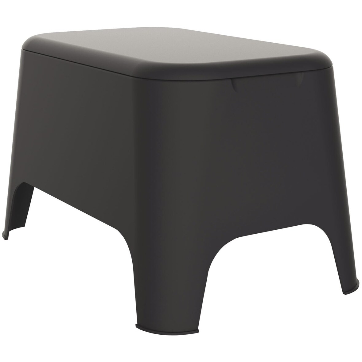 Tavolino basso contenitore porta bibite in resina da esterno 59x39x36h cm Toomax Petra -  Black