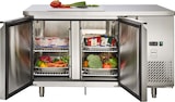 thumbnail of METRO Professional Mesa refrigerador GCC2100, aço inoxidável, 136 x 70 x 85 cm, 270 L, refrigeração por ventilação, 250 W, com fechadura, prateado