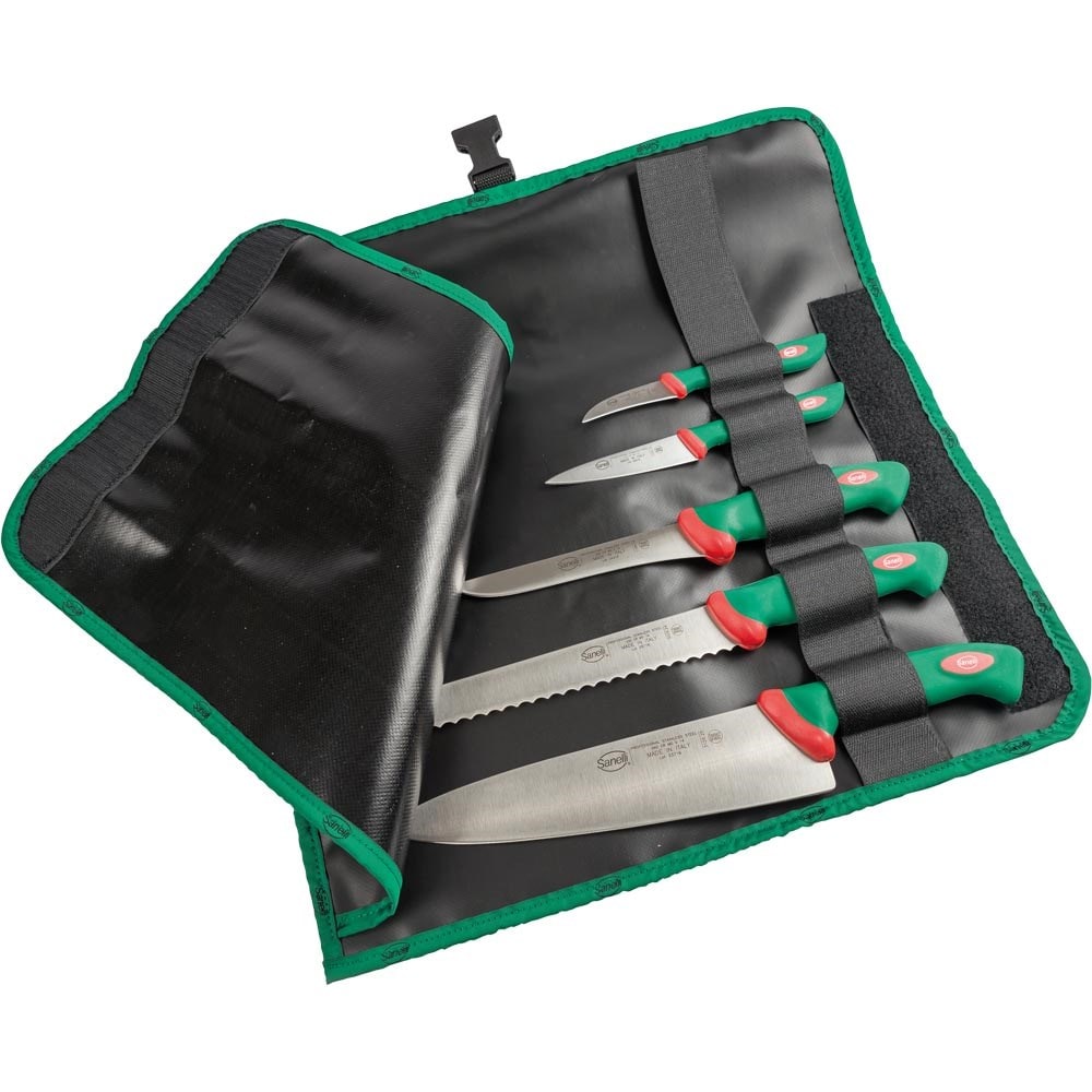 Messerset, inkl. fünf Messer und Rolltasche