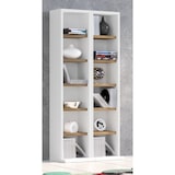 thumbnail of VCM CD / DVD Media Regal Milano Weiß / Honig-Eiche H. 92 x B. 42 x T. 20 cm