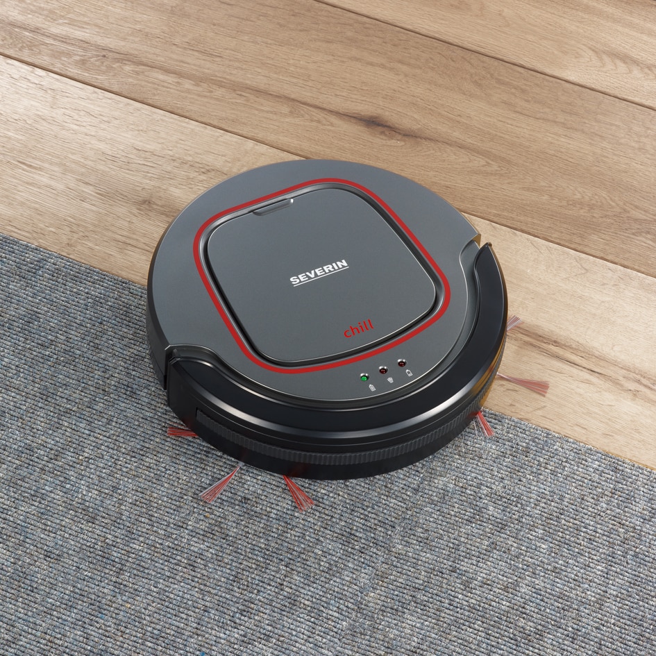 Robot aspirador SEVERIN RB 7025 detección de escaleras limpieza de esquinas y bordes
