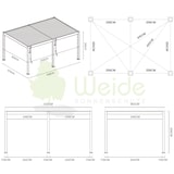 thumbnail of Weide E-Deluxe | elektrische Pergola mit LED | Voll Aluminium | 3,6 x 5,3 M | motorisiertes Lamellendach anthrazit