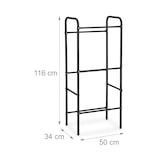 thumbnail of Relaxdays Getränkekistenregal, HxBxT 116 x 50 x 34 cm, Getränkekistenständer für 3 Kisten, Stahl, Getränkeregal, schwarz