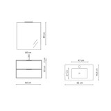 thumbnail of AQA Design Composizione da bagno in MDF 4 pezzi SOLMIRA quercia L.61 P.46,5 H.190 MPSO06-QUE