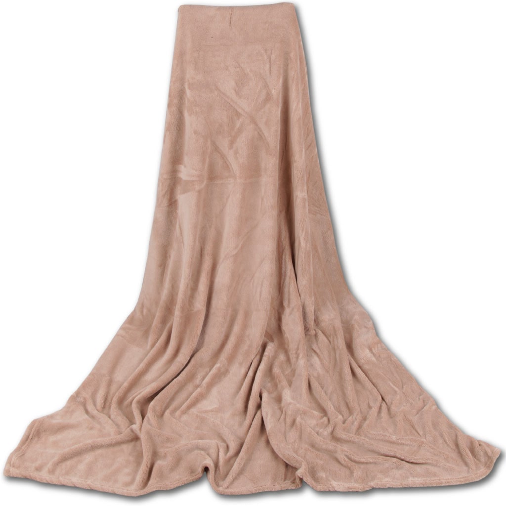 Mikrofaser Decke beige - creme 220x240 cm