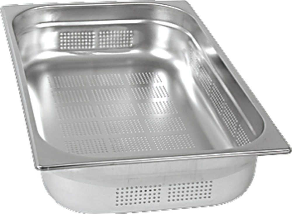 Stalgast Edelstahl Gastronormbehälter Serie STANDARD, GN 1/1 (200mm), perforiert/gelocht