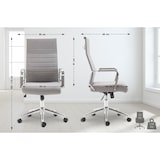 thumbnail of Sedia ufficio KOLUMBUS in tessuto grigio