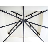 thumbnail of Pergola HWC-F94, Garten Pavillon, Stahl bewegliche Seitenwand 2,5x2,5m ~ creme-beige