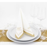 thumbnail of Airlaid Serviette Just Married in Gold, 40 x 40 cm, 50 Stück - APARTina