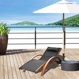 thumbnail of Tumbona Hamaca 161x72x68cm Jardin Terraza Playa Piscina Patio Hotel Madera Negro