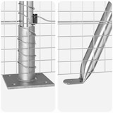 thumbnail of vidaXL Zaunpfosten Silber 100 x 0,8 m (25 x 25 mm Maschendraht) Stahl