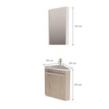 thumbnail of Ensemble lave-mains d'angle SKINO + vasque + armoire de toilette
