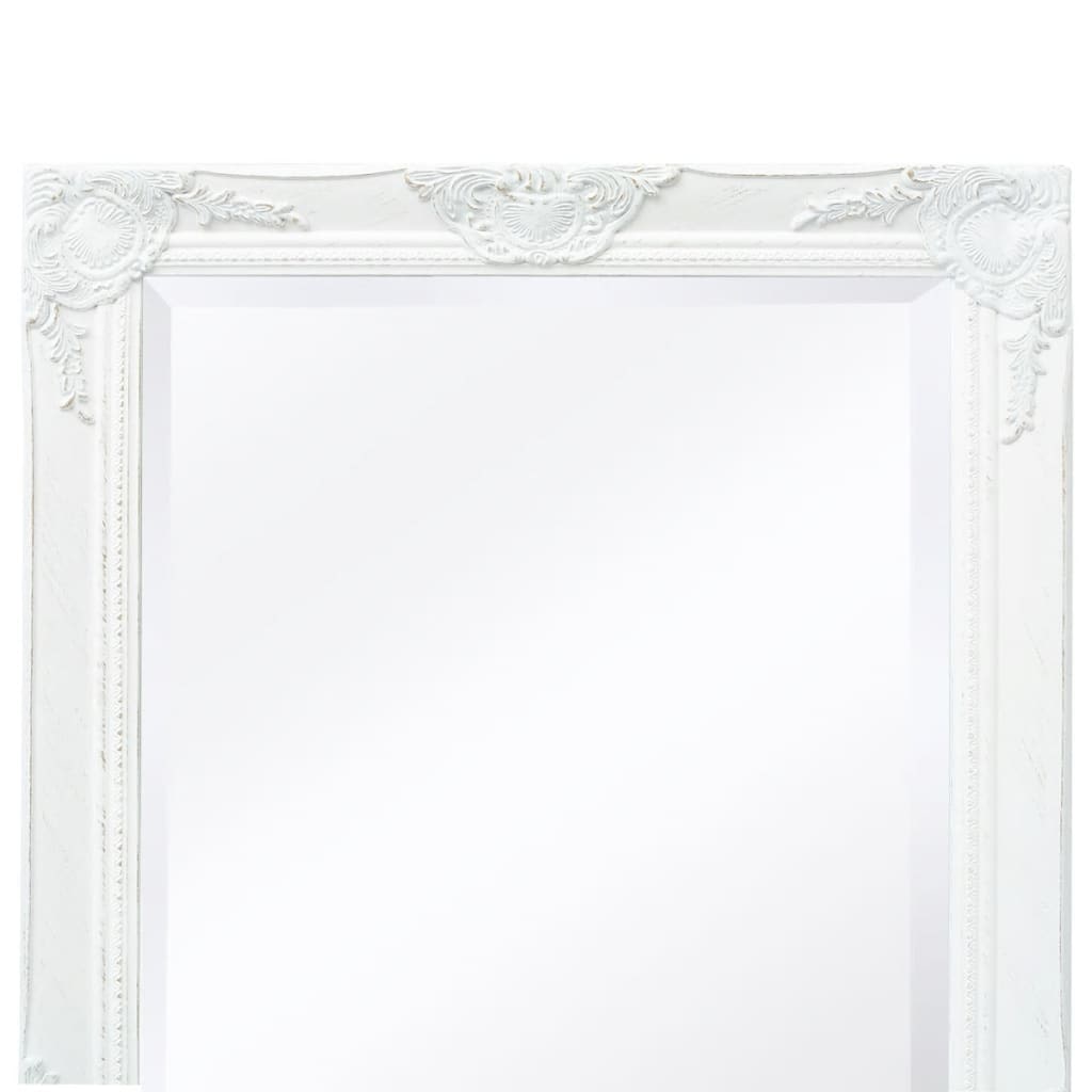 vidaXL Wandspiegel im Barock-Stil V2 : Farbe - Weiss, Größe - 100 x 50 cm