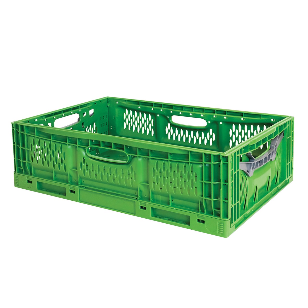 GILAC Caisse pliable empilable Lift-Lock - 600 x 400 - 35 L - Vert G030035
