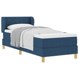 thumbnail of vidaXL Boxspringbett mit Matratze mit Kopfteil Blau 80 x 200 cm Stoff